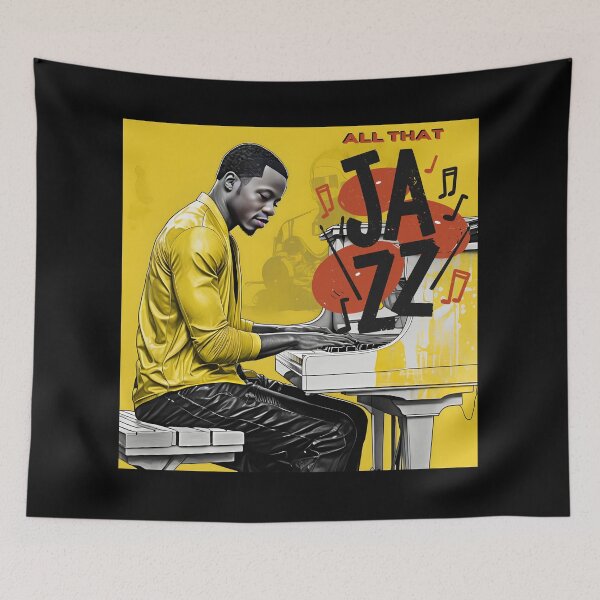 Item preview, All That Jazz: Vibrant Pianist in a Bold Musical Portrai designed and sold by QPTheeArtist.