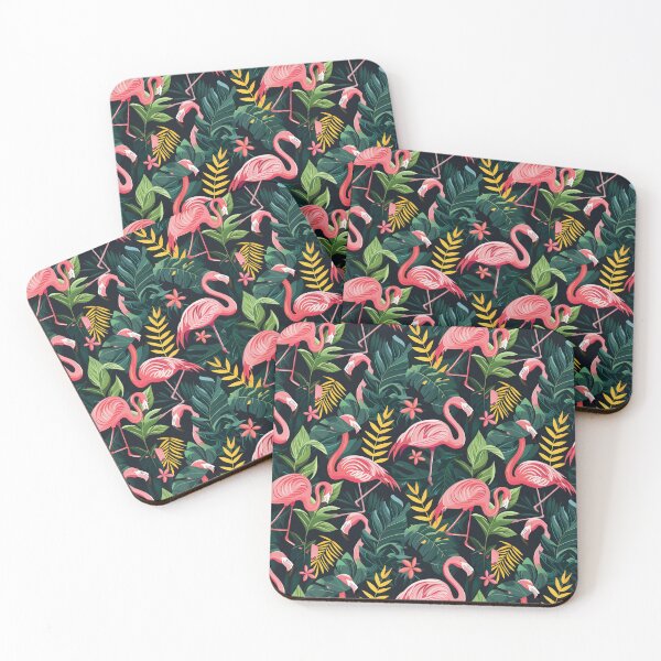 Item preview, Graceful Parade of Flamingos designed and sold by MidArtForge.