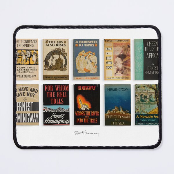 Item preview, Ernest Hemingway - Collected First Editions - Book Cover Art designed and sold by Mr Mustard Prints.
