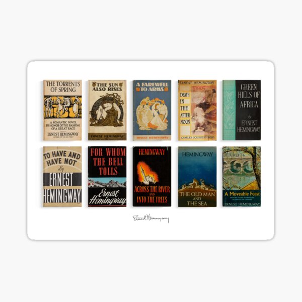 Item preview, Ernest Hemingway - Collected First Editions - Book Cover Art designed and sold by Mr Mustard Prints.