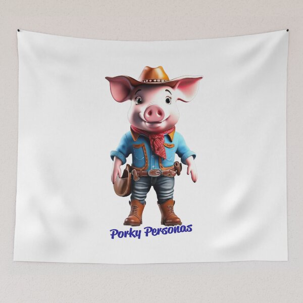 Item preview, Porky Personas Funny Pig Characters designed and sold by Drone-tees.