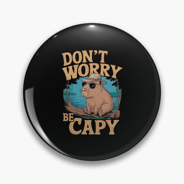 Item preview, Retro Don`t Worry Be Capy Cute Vintage Capybara designed and sold by Redgiant87x.