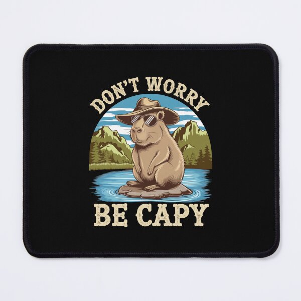 Item preview, Retro Don`t Worry Be Capy Cute Vintage Capybara designed and sold by Redgiant87x.