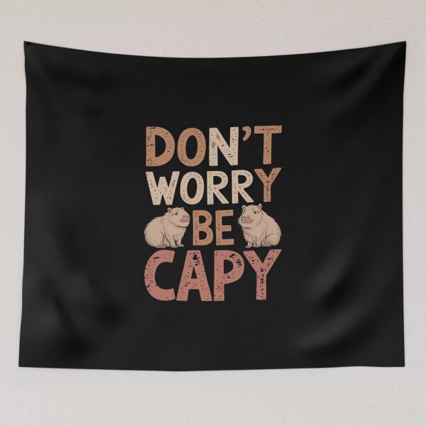 Item preview, Retro Don`t Worry Be Capy Cute Vintage Capybara designed and sold by Redgiant87x.