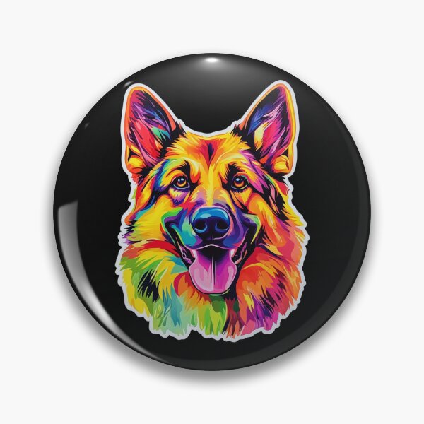 Item preview, cute colorful german shepherd designed and sold by Lumdiego.