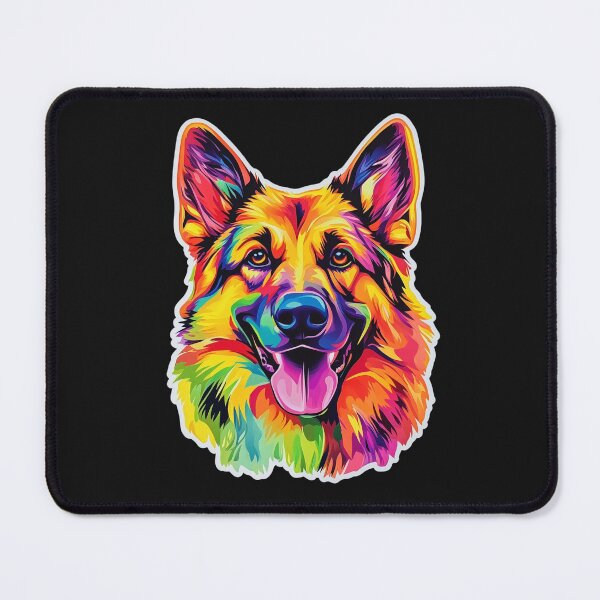 Item preview, cute colorful german shepherd designed and sold by Lumdiego.