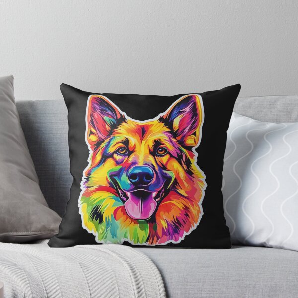 Item preview, cute colorful german shepherd designed and sold by Lumdiego.