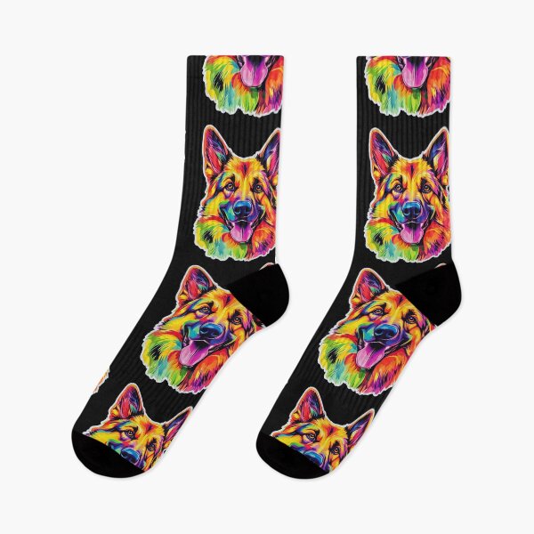 Item preview, cute colorful german shepherd designed and sold by Lumdiego.