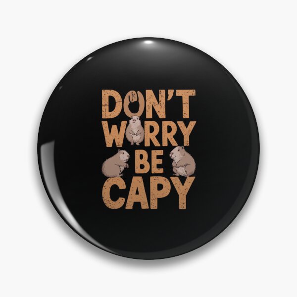 Item preview, Retro Don`t Worry Be Capy Cute Vintage Capybara designed and sold by Redgiant87x.