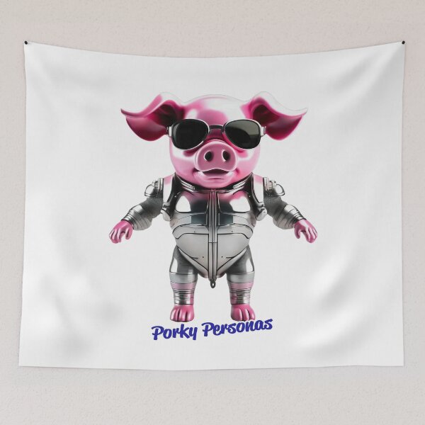 Item preview, Porky Personas Funny Pig Characters designed and sold by Drone-tees.