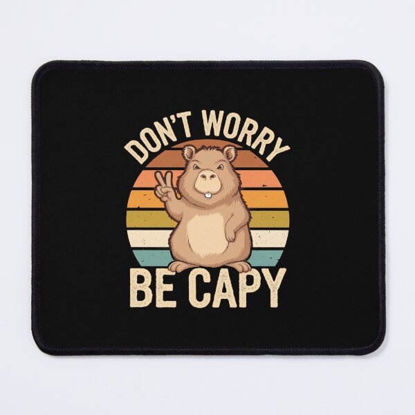 Item preview, Retro Don`t Worry Be Capy Cute Vintage Capybara designed and sold by Redgiant87x.