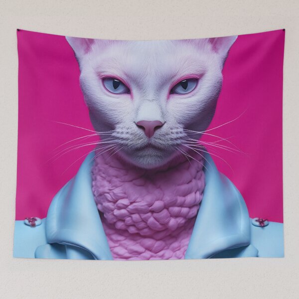 Item preview, Portrait of a Catwoman with fancy makeup and clothes designed and sold by anytka.