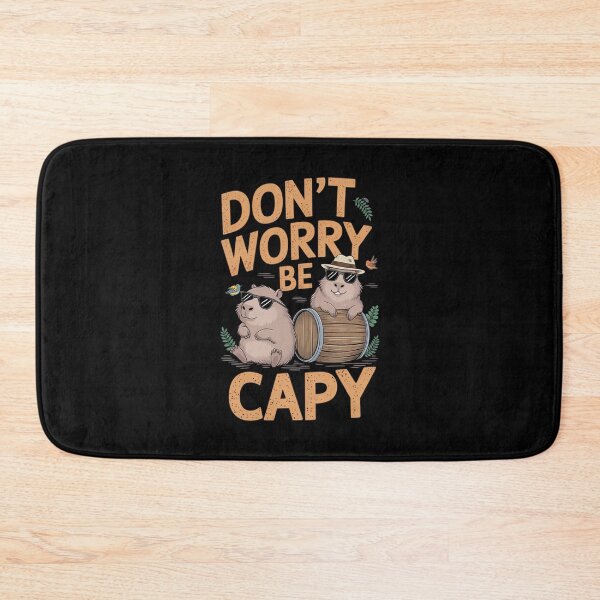 Item preview, Retro Don`t Worry Be Capy Cute Vintage Capybara designed and sold by Redgiant87x.