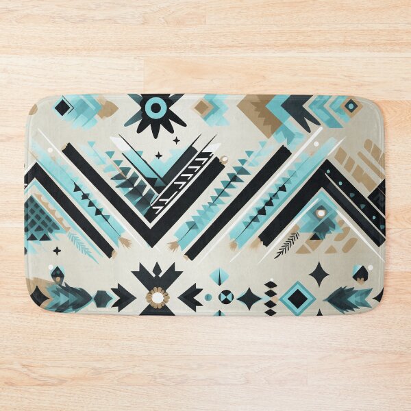 Item preview, Blue Aztec Tribal Design - Bohemian Wall Art, Abstract Native American-Inspired Patterns for Modern Home Decor designed and sold by CoastalEmp.