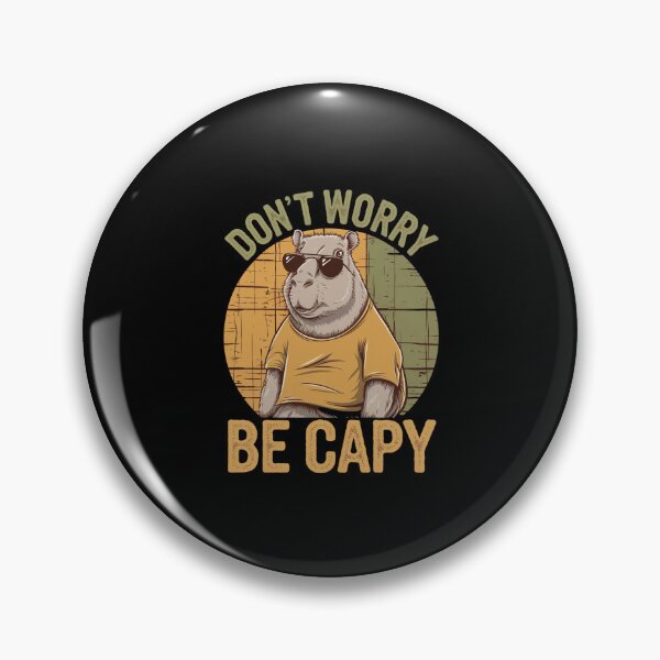 Item preview, Retro Don`t Worry Be Capy Cute Vintage Capybara designed and sold by Redgiant87x.