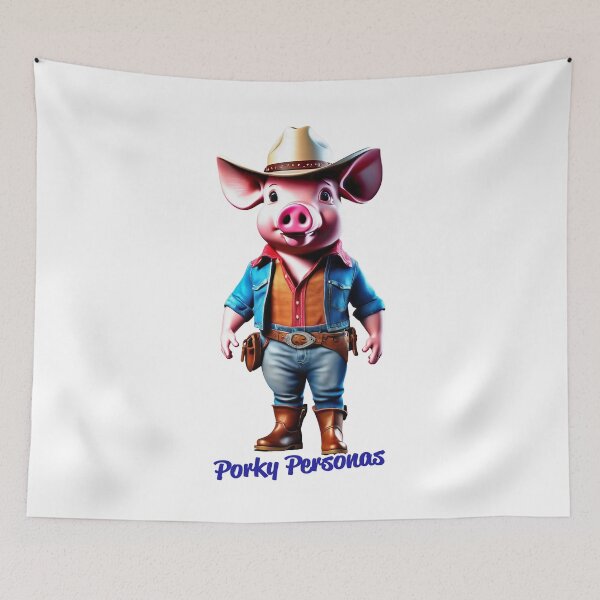 Item preview, Porky Personas Funny Pig Characters designed and sold by Drone-tees.