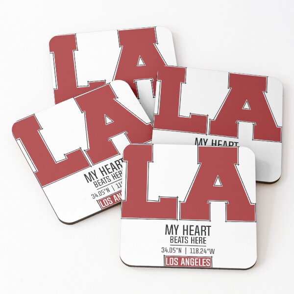 Item preview, LOS ANGELES MY HEART BEATS HERE WHITE designed and sold by LMAGARMENTS.