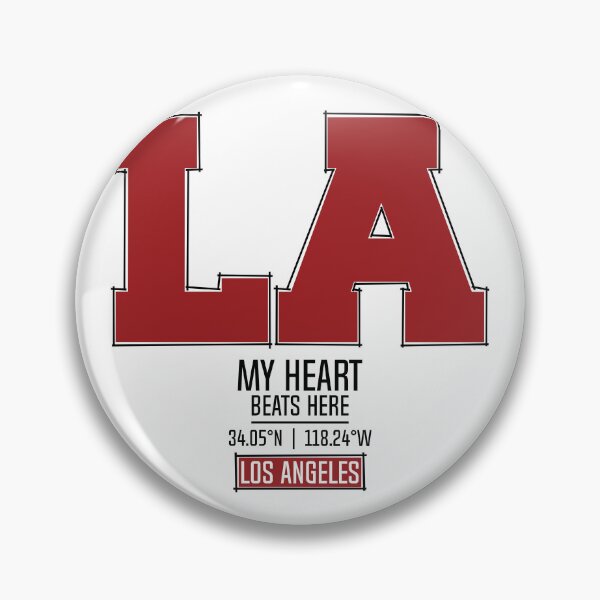 Item preview, LOS ANGELES MY HEART BEATS HERE WHITE designed and sold by LMAGARMENTS.