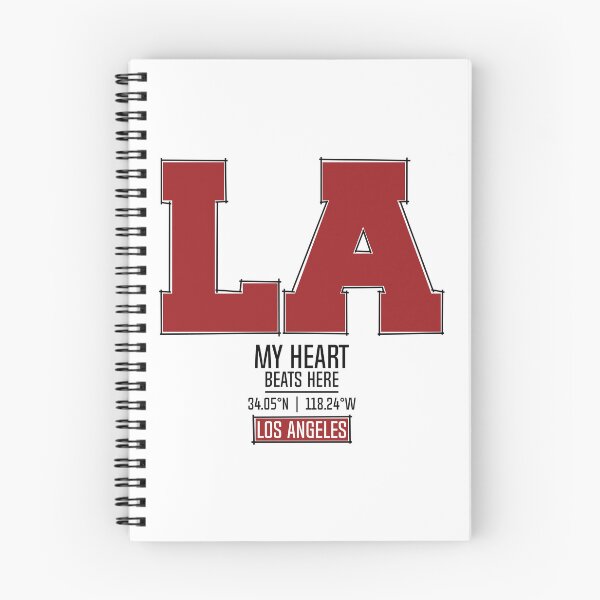Item preview, LOS ANGELES MY HEART BEATS HERE WHITE designed and sold by LMAGARMENTS.