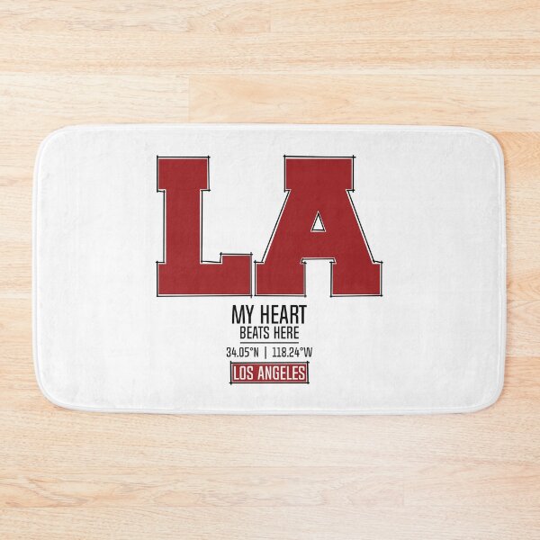 Item preview, LOS ANGELES MY HEART BEATS HERE WHITE designed and sold by LMAGARMENTS.