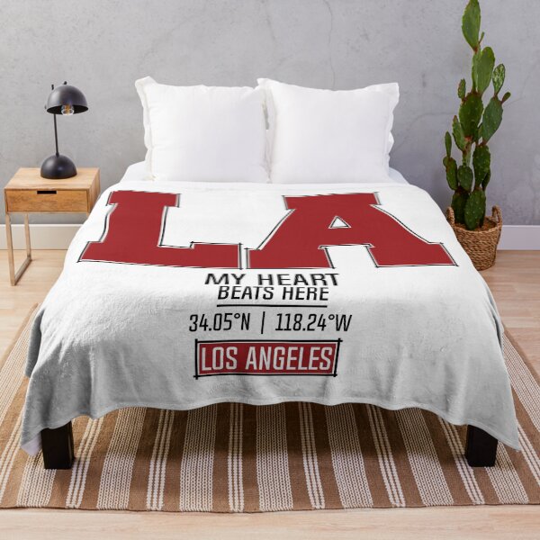 Item preview, LOS ANGELES MY HEART BEATS HERE WHITE designed and sold by LMAGARMENTS.