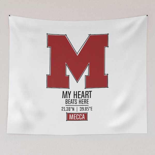 Item preview, MECCA MY HEART BEATS HERE WHITE designed and sold by LMAGARMENTS.