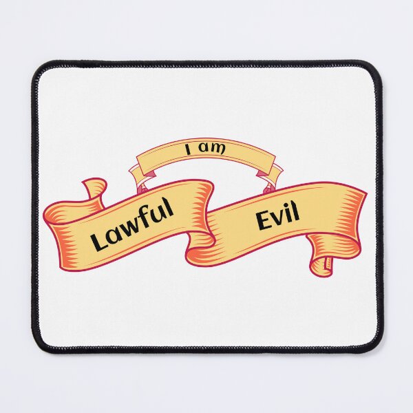 Item preview,  Lawful Evil Alignment designed and sold by TeerifficTees4U.