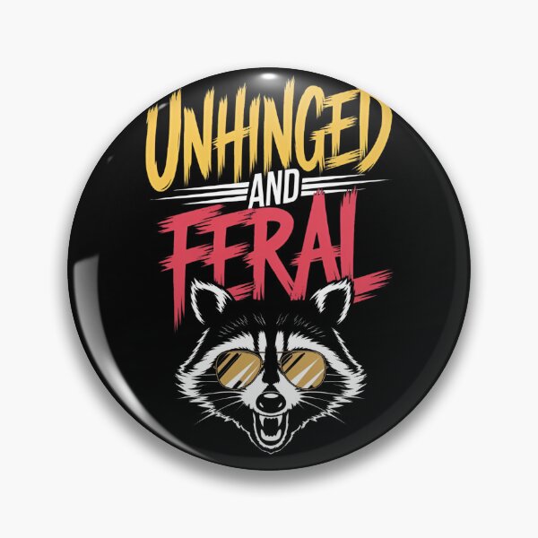 Item preview, Raccoon in sunglasses, unhinged and feral funny designed and sold by MadCatPrints.
