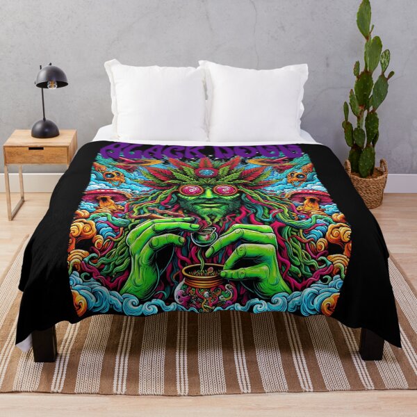 Item preview, stoner hippy horror monster 70s Psychedelic Celtic Green Man inspired classic t-shirt heavy metal, rock, goth horror designed and sold by blackdoggdesign.