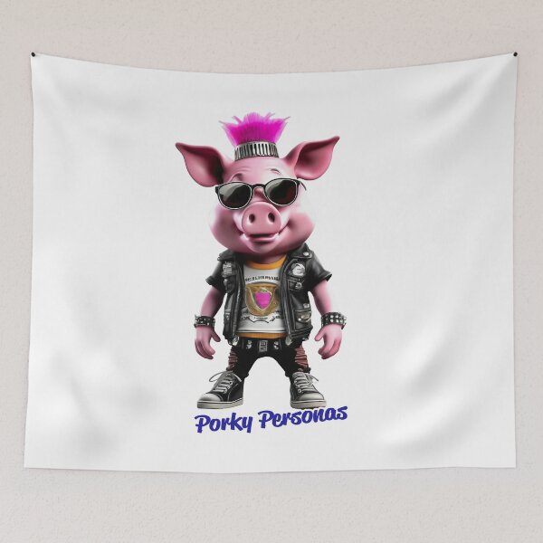 Artikelvorschau, Porky Personas Lustige Schweinefiguren entworfen und verkauft von Drone-tees.