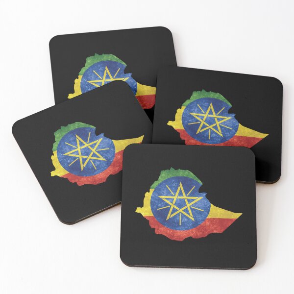 Item preview, Ethiopia - country border in national flag designed and sold by Mohja-Design.