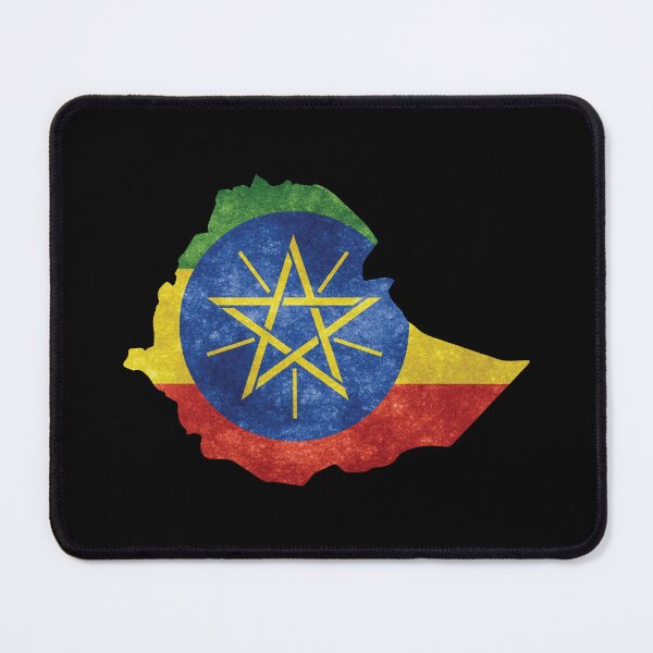 Item preview, Ethiopia - country border in national flag designed and sold by Mohja-Design.