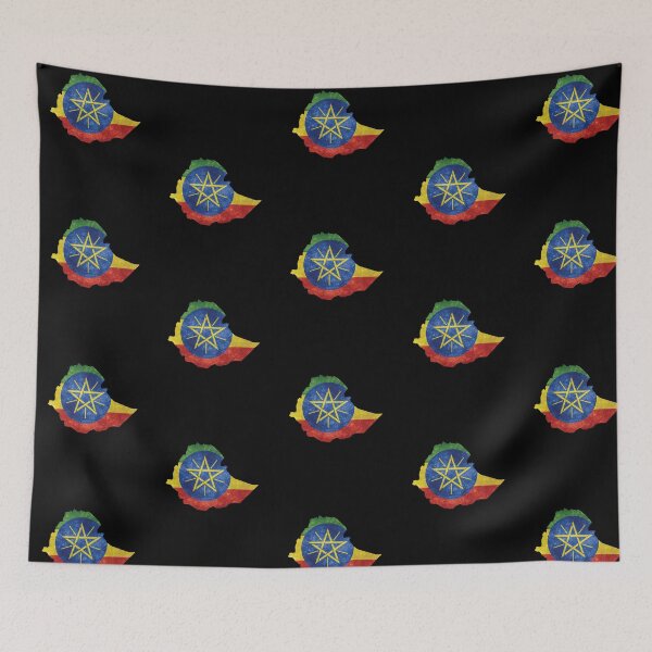Item preview, Ethiopia - country border in national flag designed and sold by Mohja-Design.