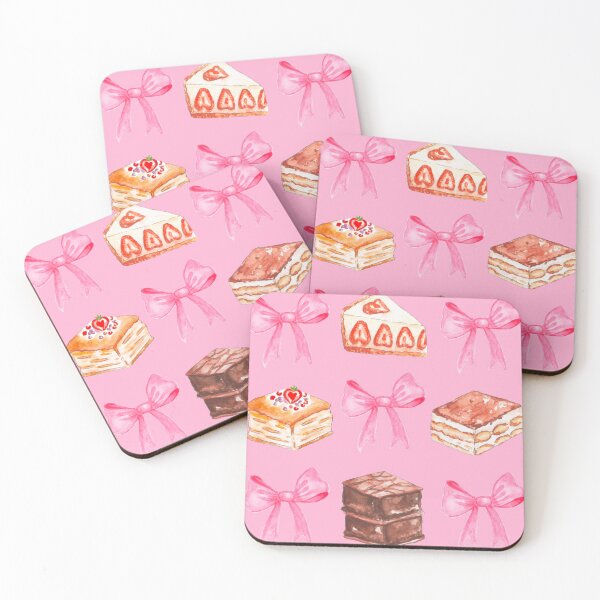 Item preview, Pink Girly Bow Coquette Watercolor Desserts Baker Gifts designed and sold by ColorfulMouse.
