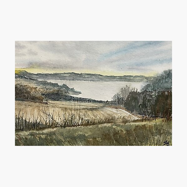 Item preview, Sunset over farmland designed and sold by Lyn13.