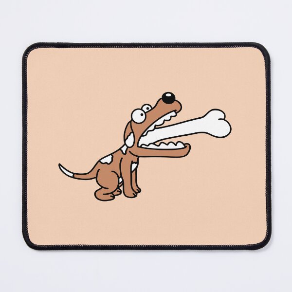 Item preview, Dog Greedy Hungry Eats Too Big Bone Swallowed Fun Comic Cartoon designed and sold by shirt-o-mat.