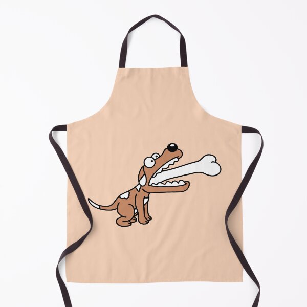 Item preview, Dog Greedy Hungry Eats Too Big Bone Swallowed Fun Comic Cartoon designed and sold by shirt-o-mat.