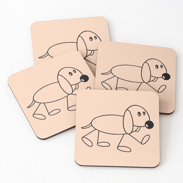 Item preview, Dog Stickman Goes Sweet Cute Walking Comic Drawing Comic Cartoon designed and sold by shirt-o-mat.