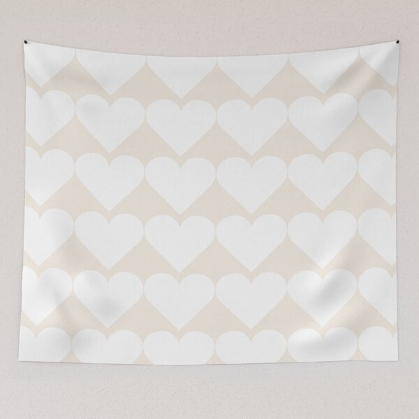 Item preview, White and Cream Hearts designed and sold by Clancy Rodgers.