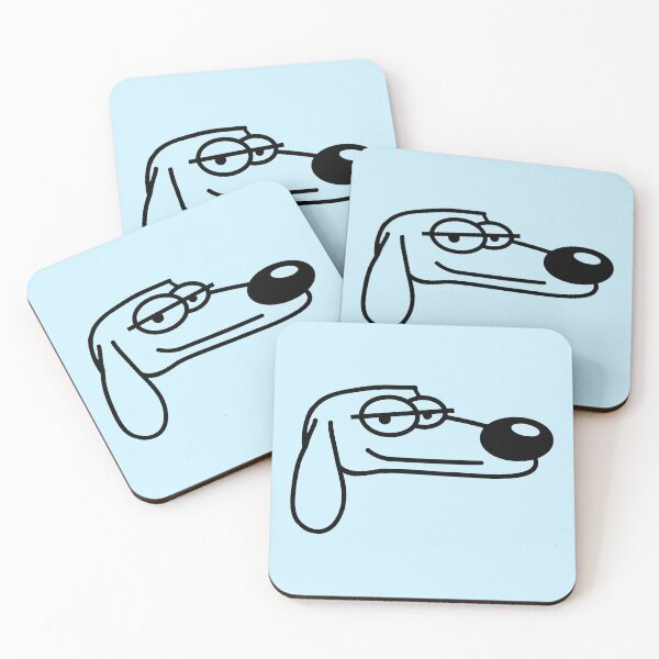 Item preview, Dog Looks Cool Face Relaxed Look Guy Chill Dude Comic Cartoon designed and sold by shirt-o-mat.