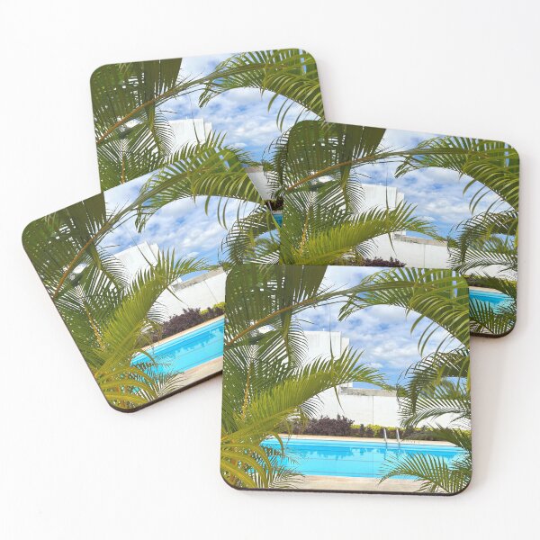 Item preview, Cancun Pool Through Palm Leaves | Vacation Vibe Art designed and sold by YemmyZImages.