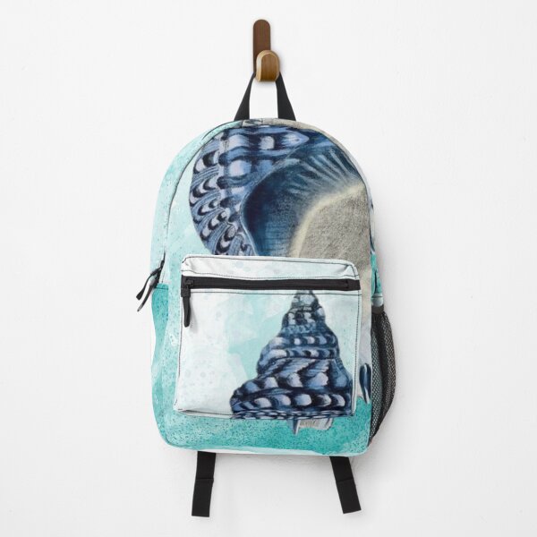 Item preview, Elegant Blue Seashell with Ocean Waves designed and sold by Zuday.