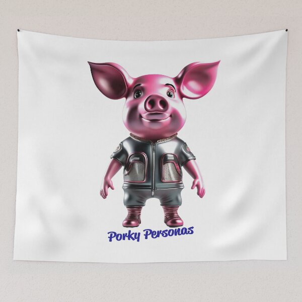 Item preview, Porky Personas Funny Pig Characters designed and sold by Drone-tees.