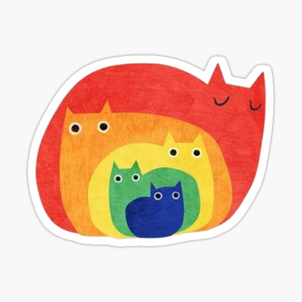 Item preview, Rainbow Cat Harmony art  designed and sold by Massimo dutti05.