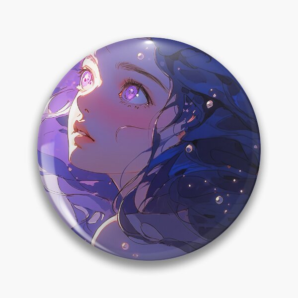 Item preview, Serene Luminous Blue Anime Girl designed and sold by bubblegoth.