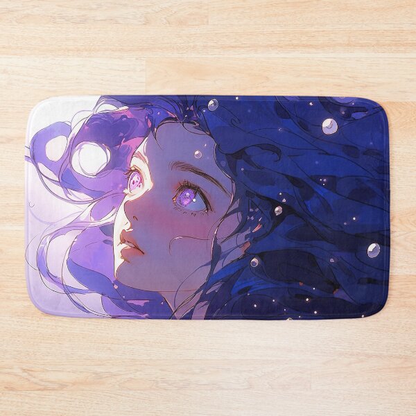 Item preview, Serene Luminous Blue Anime Girl designed and sold by bubblegoth.