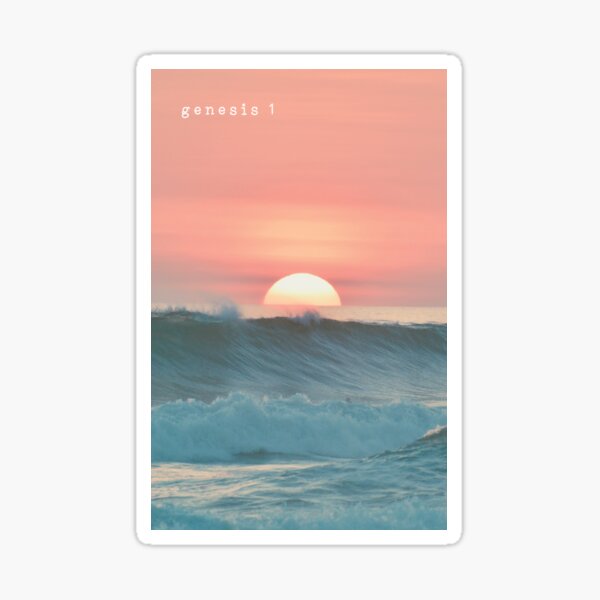 Christian Bible Verse Genesis Ocean Art Sticker