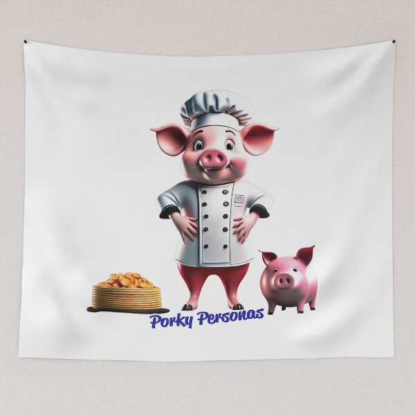 Item preview, Porky Personas Funny Pig Characters designed and sold by Drone-tees.