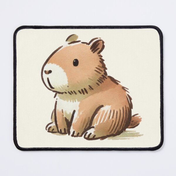 Item preview, Baby brown Guinea pig sitting designed and sold by DaintyDooodles.
