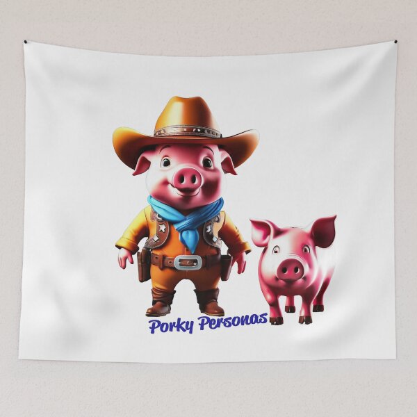 Item preview, Porky Personas Funny Pig Characters designed and sold by Drone-tees.
